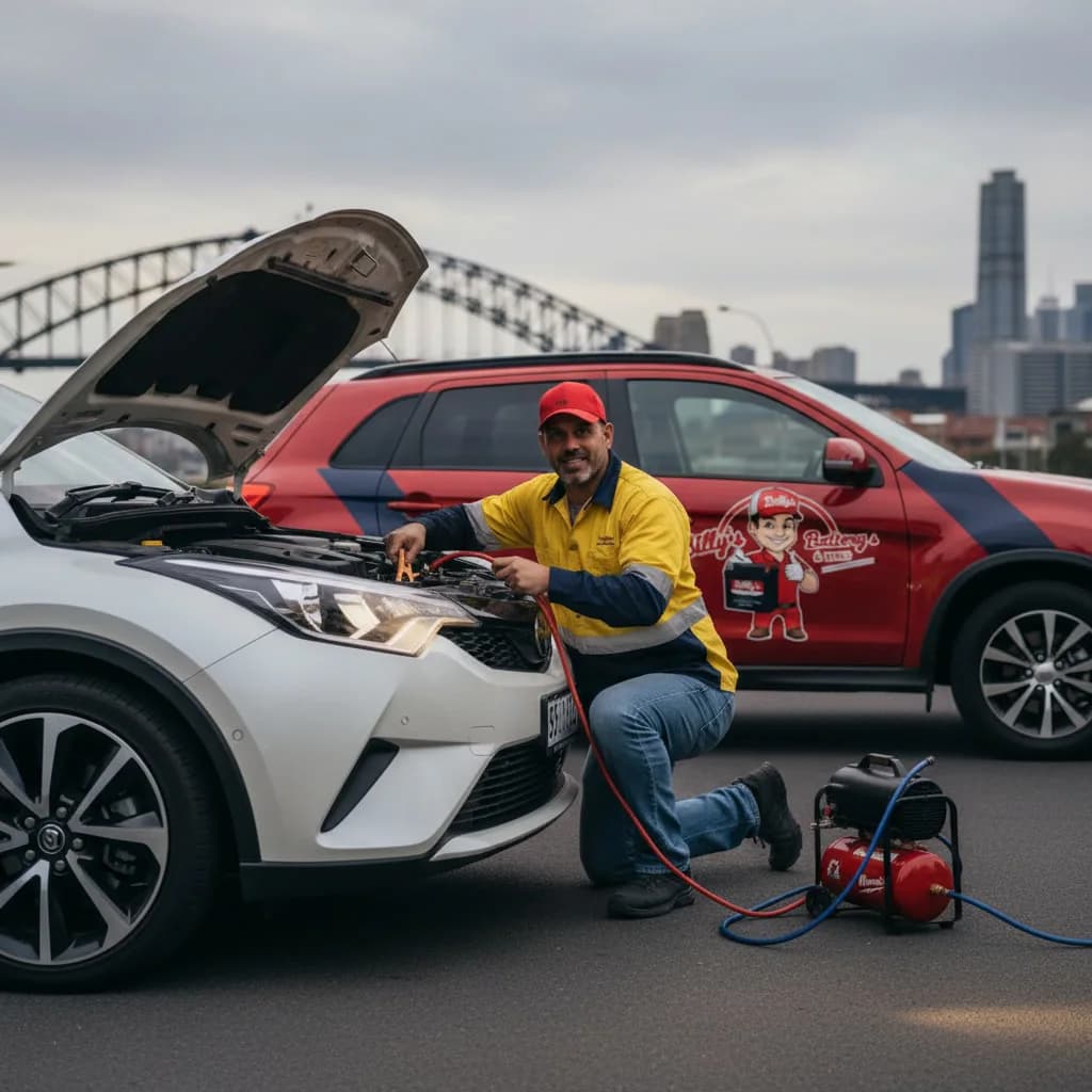 Expert tech working on battery