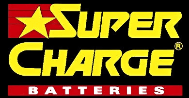 SuperCharge battery brand logo